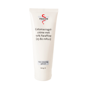 Cetomacrogolcrème met 10% Paraffine (25-80mPa.s). Deze crème is geschikt voor de droge en gevoelige huid. Het houdt de huid soepel en voorkomt verdere uitdroging. De paraffine in deze crème zorgt voor een goede smeerbaarheid.
